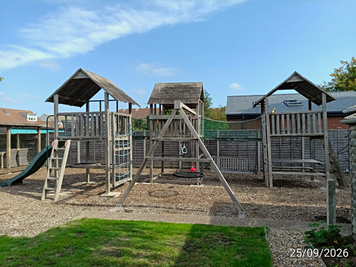Wooden outdoor climbing frame - wooden,
