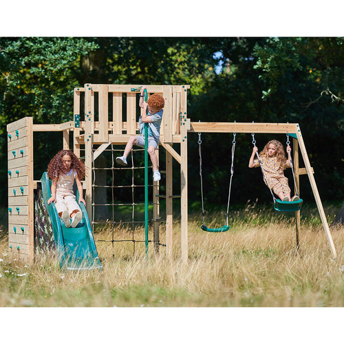 Plum wooden climbing cube - plum, xl