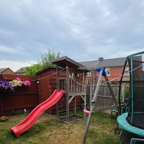 Wooden garden climbing frame - wooden,