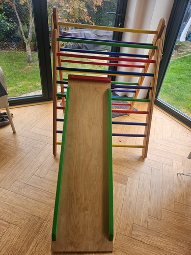 Wooden climbing frame and - frame,